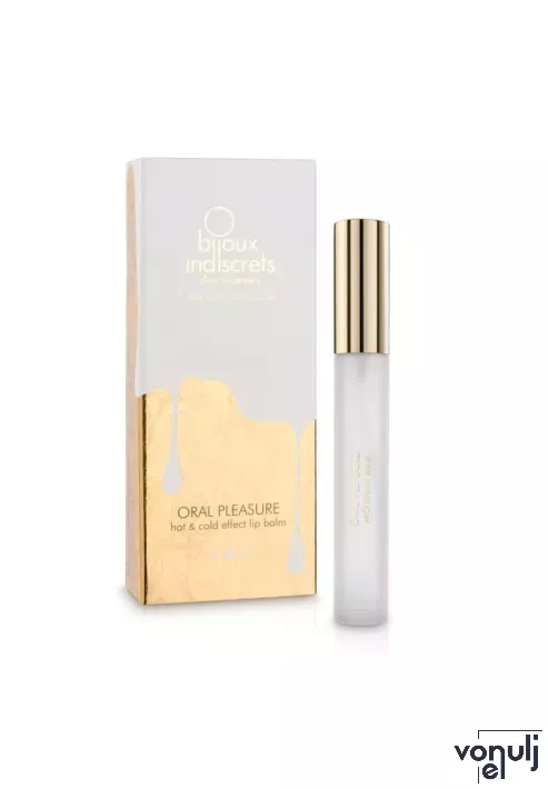 BIJOUX INDISCRETS stimuláló szájfény Oral Pleasure 13 ml - orális szexhez, ragyogó szájfény, hűsítő, melegítő és bizsergető hatással