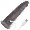 LOVETOY élethű vibrátor 9.0'' Dual Layered Silicone Rotator Brown - vízálló,letapasztható,forgó móddal,távirányítóval,akkumulátoros,szilikon(23 cm)