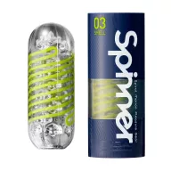 TENGA maszturbátor Spinner 03 Shell  - vízálló, sárga színű tokban