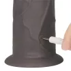 LOVETOY élethű vibrátor 9.0'' Dual Layered Silicone Rotator Brown - vízálló,letapasztható,forgó móddal,távirányítóval,akkumulátoros,szilikon(23 cm)