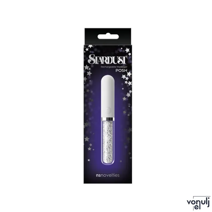 NS NOVELTIES minivibrátor Stardust Posh White - fehér színben, akkumulátoros, vízálló