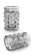 BLUSH péniszmandzsetta Stay Hard Cock Sleeve 05 Clear - áttetsző, csepp formájú, stimuláló felszín, vízálló, (5 cm)