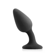 RENEGADE fenékdugó Knock Knock Plug Black - fekete színben, letapasztható, rezgő érzést keltő golyókkal, vízálló, szilikon (12 cm)