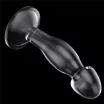 LOVETOY prosztata izgató 6.5'' Flawless Clear Prostate Plug - áttetsző, prosztata ingerlésére, letapasztható, vízálló, 16,5 cm