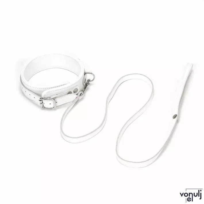 BDSM nyakörv pórázzal Liebe Seele Fuji White