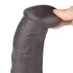 LOVETOY élethű vibrátor 10'' Dual Layered Silicone Rotator Brown - vízálló,letapasztható,forgó móddal,távirányítóval,akkumulátoros,szilikon(25 cm)