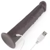 LOVETOY élethű vibrátor 10'' Dual Layered Silicone Rotator Brown - vízálló,letapasztható,forgó móddal,távirányítóval,akkumulátoros,szilikon(25 cm)