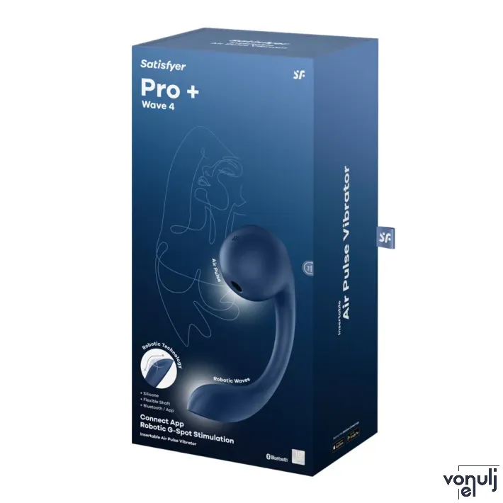 Csiklóizgatós g pont vibrátor Satisfyer Pro+Wave 4 - akkumulátoros,vízálló