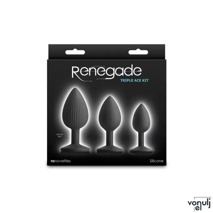 Anál plug szett Renegade Triple Ace Kit - vízálló