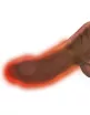Élethű vibrátor Pipedream 7.5" Thrusting Cock with Balls Brown - akkumulátoros