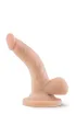BLUSH hajlított dildó Dr. Skin 4 inch Mini Cock Beige - realisztikus, testszínű, letapasztható, vízálló, 10 cm