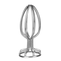 MISTRESS fenékdugó Stainless Anal Plug L - ezüst színben, fém, rácsos szerkezetű, L méretben, vízálló, (9.5 cm)