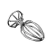 MISTRESS fenékdugó Stainless Anal Plug M - ezüst színben, fém, rácsos szerkezetű, M méretben, vízálló, (8.5 cm)