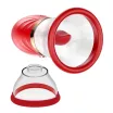 RELOVE rezgő csiklóizgató Adoramar Magic Tongue Pleasure Red (two cups) - dupla stimulálóval, piros színben, vízálló, akkumulátoros