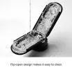 TENGA maszturbátor Flip Zero Black - vákuumos, vízálló, fekete színű tokban