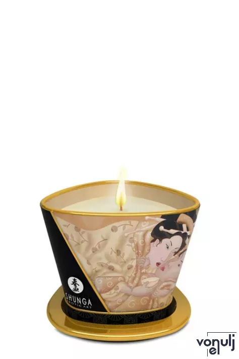 SHUNGA masszázsgyertya Massage Candle Vanilla 170 ml - vanília illattal