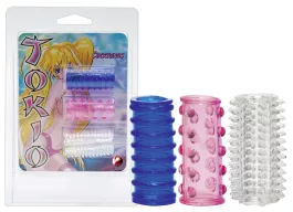 ORION péniszmandzsetta Tokio Rings Silicone -több színben, 3 különböző stimuláló felszínnel, vízálló ( 4.5 cm )
