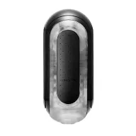 TENGA maszturbátor Flip Zero Black - vákuumos, vízálló, fekete színű tokban