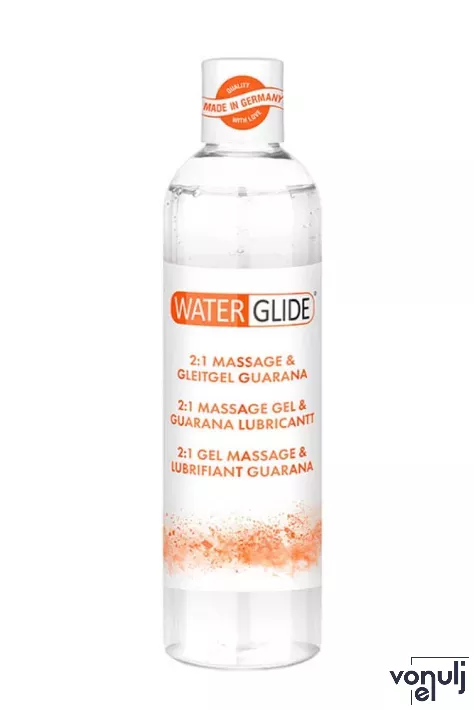 WATERGLIDE intim síkosító Massage&Lubricant Guarana 300 ml - vízbázisú, masszázshoz is, guarána kivonattal, óvszerhez és segédeszközhöz is