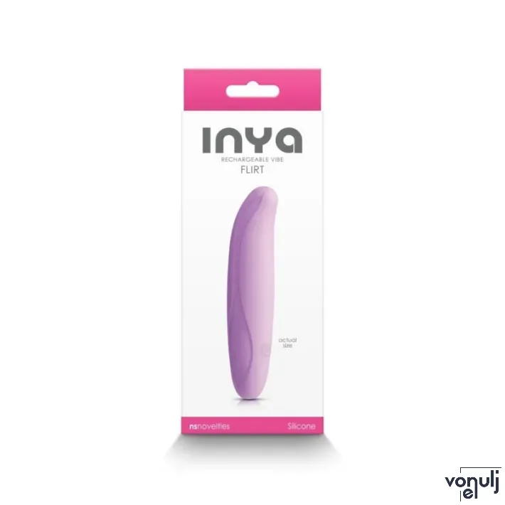 INYA minivibrátor Flirt Lilac - lila színben, kompakt kivitel, vízálló, akkumulátoros