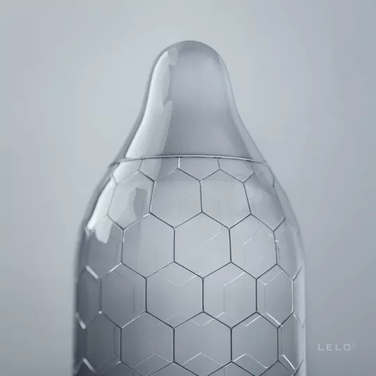 LELO óvszer Hex Condoms Original 3 Pack - latex, extra vékony, stimuláló felszínnel, síkosított, 3 db