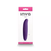 INYA minivibrátor Flirt Dark Purple - sötét lila színben, kompakt kivitel, vízálló, akkumulátoros