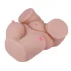 MISTRESS maszturbátor Double Hole 3D V - realisztikus, testszínű, mellekkel, vagina és ánusznyílással, vízálló, vibráció nélküli