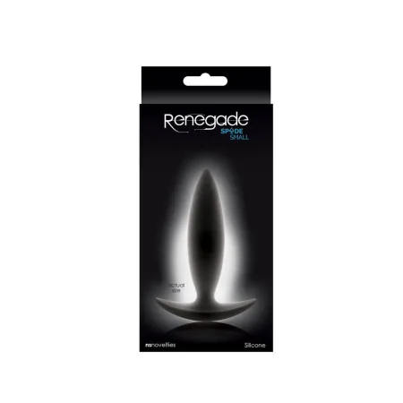 RENEGADE fenékdugó Spades Small - fekete színben, S-méretben, vízálló, szilikon 10 cm