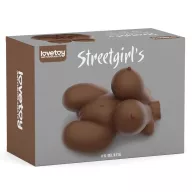 LOVETOY torzó maszturbátor Streetgirl's 6 Black - realisztikus, barna testszínű, vagina és ánusznyílással, mellekkel, vízálló, vibráció nélküli