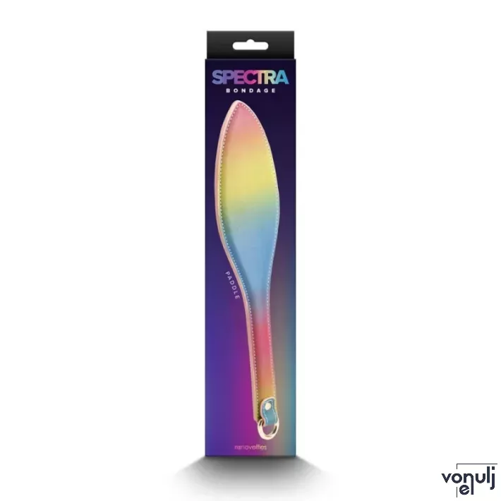NS NOVELTIES paskoló Spectra Bondage Paddle Rainbow - színes, fetish játékokhoz