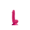 NS NOVELTIES élethű dildó 6" COLOURS-SOFTIES - kis méretű, puha tapintású, TPR anyag, herékkel, letapasztható, pink (14 cm)
