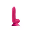 NS NOVELTIES élethű dildó 6" COLOURS-SOFTIES - kis méretű, puha tapintású, TPR anyag, herékkel, letapasztható, pink (14 cm)