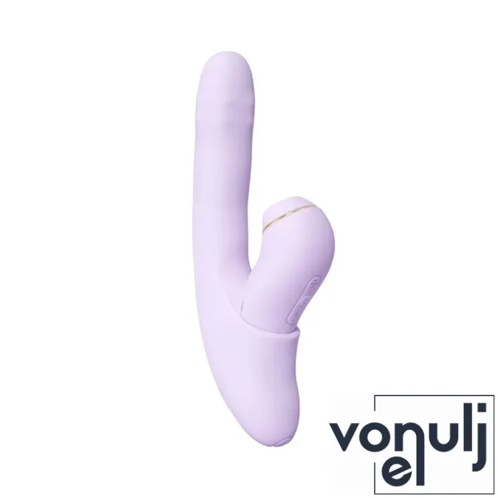 Csiklóizgatós g pont vibrátor Svakom Duoglow Pastel Lilac - akkumulátoros, vízálló