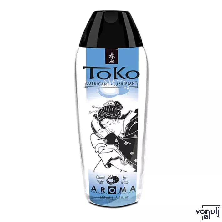 SHUNGA intim síkosító Toko Aroma Lubricant Coconut Water 165 ml - vízbázisú, ehető, kókusz ízű, bársonyos, hosszantartó