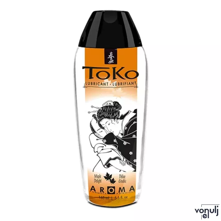 SHUNGA intim síkosító Toko Aroma Lubricant Maple Delight 165 ml - vízbázisú, ehető, juhar ízű, bársonyos, hosszantartó