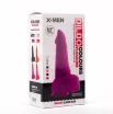 X-MEN nonfiguratív dildó 8.5" Dildo Colours Pleasure Black 5 - szilikon, fekete színben, herékkel, hajlítható, letapasztható, vízálló, 21 cm
