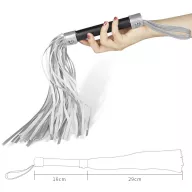 LOVETOY korbács Struggle My Flogger - fekete és ezüst színben