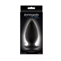 RENEGADE fenékdugó Spades X Large Black - fekete színben, XL-méretben, vízálló, szilikon, 11 cm
