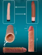 LOVETOY péniszköpeny Pleasure X-Tender Penis Sleeve Brown 2 - realisztikus, barna színű, vízálló, (17 cm)