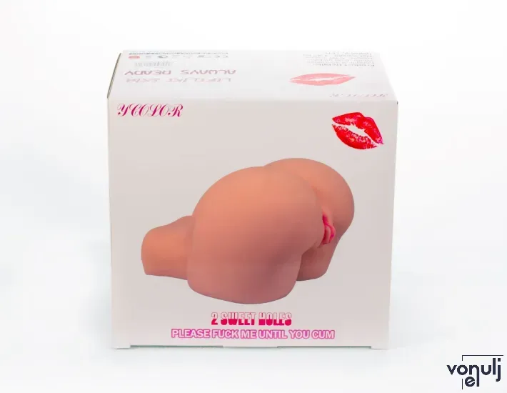 MISTRESS maszturbátor Double Hole IV - realisztikus, testszínű, vagina és ánusznyílással, vízálló, vibráció nélküli