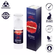 MAI ATTRACTION intim síkosító Lubricant Heat Mango 50 ml - vízbázisú, vegán, hosszantartó, selymes, mangó illattal, óvszerhez és segédeszközhöz