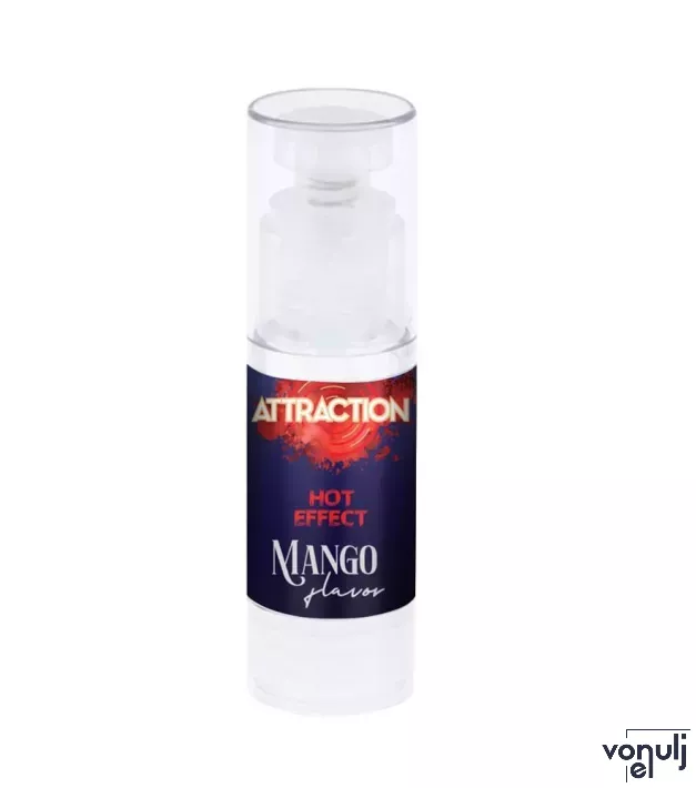 MAI ATTRACTION intim síkosító Lubricant Heat Mango 50 ml - vízbázisú, vegán, hosszantartó, selymes, mangó illattal, óvszerhez és segédeszközhöz
