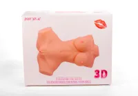MISTRESS torzó maszturbátor Double Hole 3D III - realisztikus, testszínű, mellekkel, vagina és ánusznyílással, vízálló, vibráció nélküli