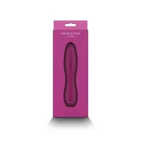 NS NOVELTIES rúdvibrátor Obsession Clyde Dark Pink - rózsaszín színben, bordázott stimuláló felszínnel, vízálló, akkumulátoros