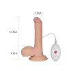 LOVETOY élethű vibrátor 7.5" The Ultra Soft Dude Vibrating -  vízálló, herékkel, távirányítóval, tapadókoronggal, elemes, szilikon(19 cm)