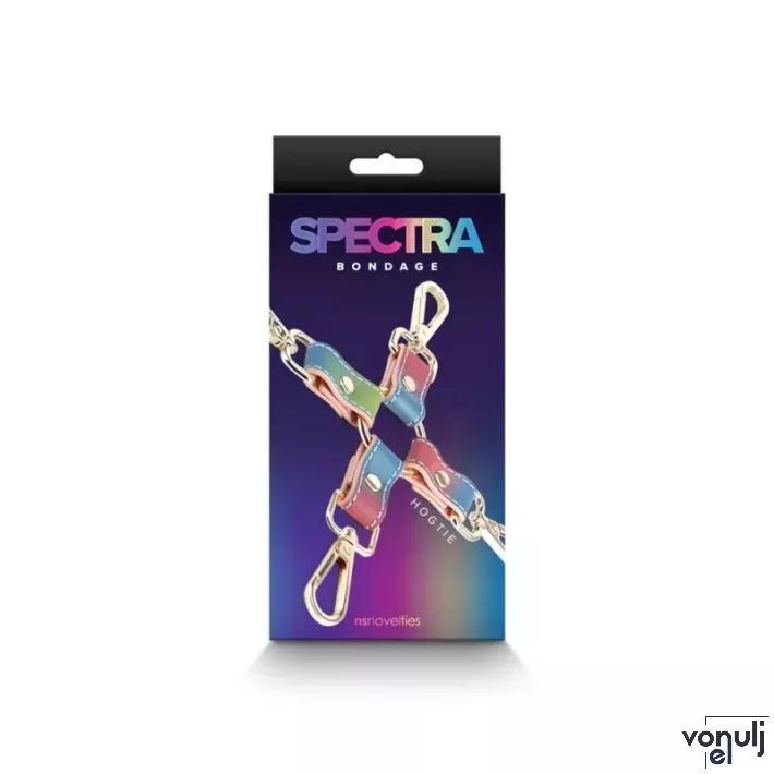 NS NOVELTIES rögzítő Spectra Bondage Hogtie Rainbow - színes, 4 rögzítési ponttal