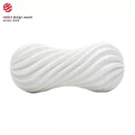 TENGA maszturbátor Flex Silky White - fehér színben, spirálos külső tokkal