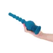 NS NOVELTIES rúdvibrátor Revolution Hurricane Teal - türkiz színben, stimuláló felszínnel, letapasztható, távirányítóval, akkumulátoros