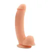CHISA NOVELTIES élethű dildó Boss-Flesh - nagy méretű, letapasztható, herékkel, testszínű, vízálló, szilikon (20,5 cm)