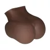 MISTRESS maszturbátor 2 Sweet Holes Brown - realisztikus, testszínű, vagina és ánusznyílással, vízálló, vibráció nélküli